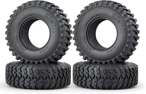 RCLIONS 4 ADET 1,9 inç RC Paletli Lastik Köpük Eklemeli 106 mm/4,1 inç Dış Çap 1/10 RC Paletli Araba SCX10, TRX4, SCX10 II