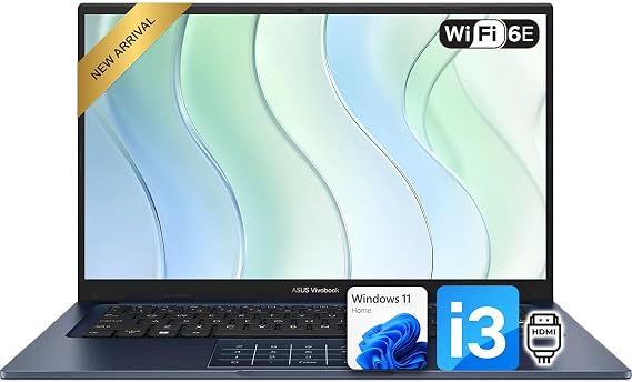 Customized ASUS Vivobook 14 FHD Laptop | Intel 13th Core i3, Up to 4.5GHz | 16GB DDR4 RAM | 256GB PCIe SSD | Windows 11 | Wi-Fi 6E | HDMI | NumberPad | Thin & Light