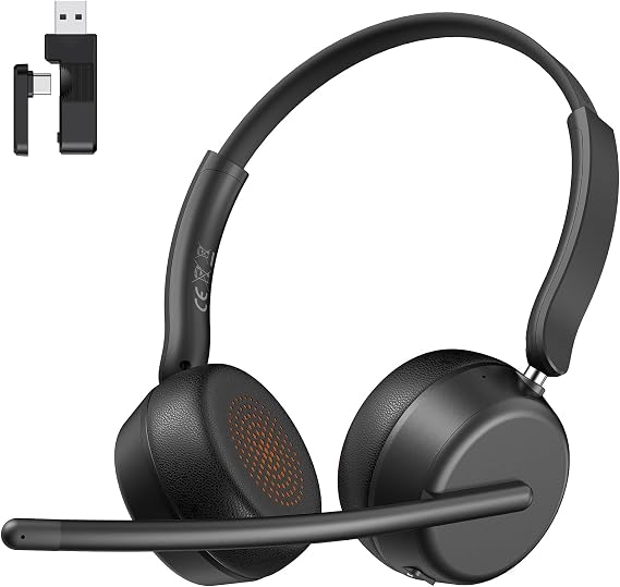 syndesmos Wireless Headset with Microphone 3-in-1