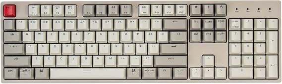 Keychron C2 Full Size Wired Mechanical Keyboard for Mac Keychron Brown Switch 104 Keys ABS Retro Color Keycaps Gaming Keyboard Windows USB-C Type-C Braided Cable