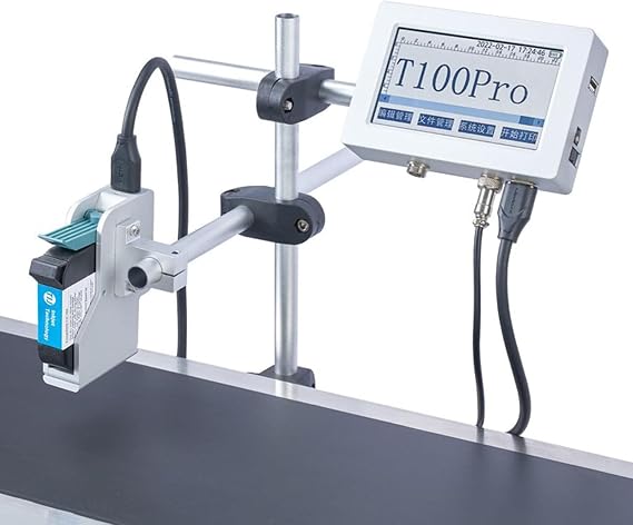 Industrial Inkjet Printer,Date Coding Machine,Smart Printer,Commercial Automatic Coding Machine,Inkjet Coder,12.7/25.4 Mm Online Inkjet Coder Supports Text,Excel,BMP,USB Printing 12.7mm