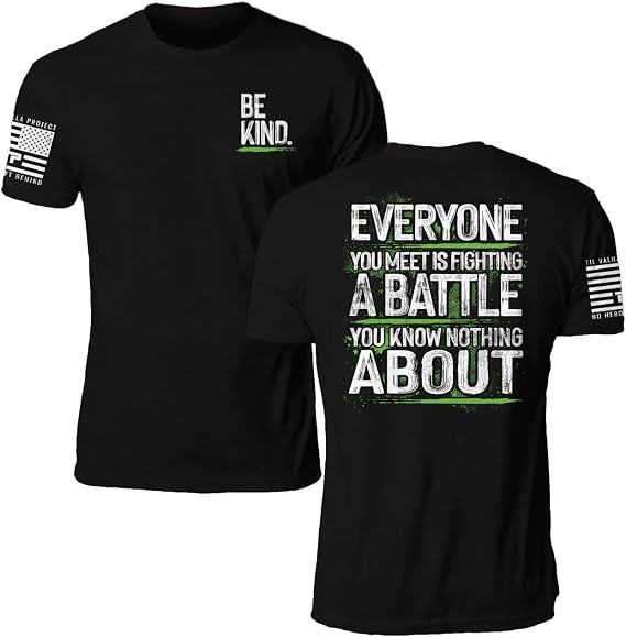 Til Valhalla Project Be Kind Graphic Tee | Veteran Owned & Operated | Proudly Printed in The USA