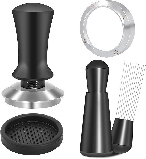 Reoszeank 54mm Espresso Accessories Kit, Tamper, WDT, Dosing Funnel