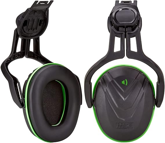 MSA V-Gard Helmet Ear Defenders - Enhanced Comfort Hearing Protection with Helmet Mount for V-Gard Cap Style Hard Hats