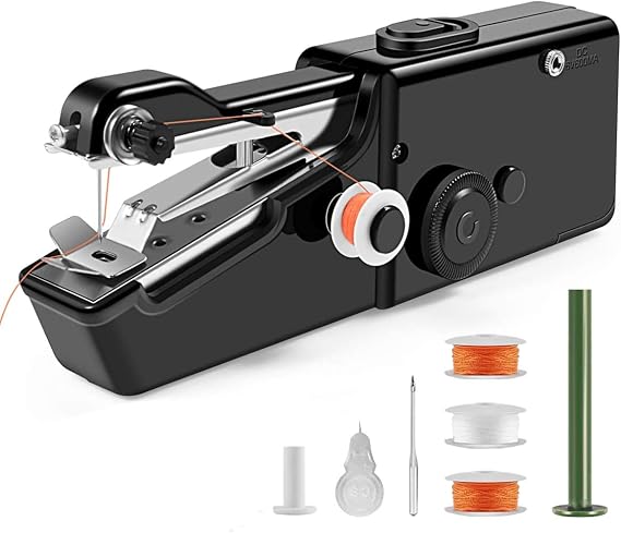 Handheld Sewing Machine, Mini Sewing Machine with Sewing Accessories, Electric Sewing Machine, Stitch Tool for Fabric Quick Repairing for DIY, Clothes, Denim, Curtains, Leather