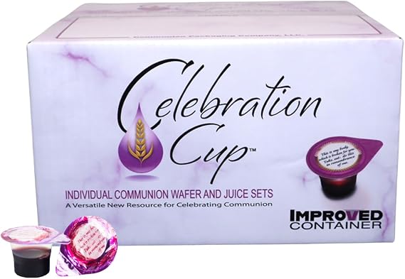 Celebration Cup - Prefilled Communion Cups - Pure Concordia Grape Juice & Wafer Set - (Pack of 100)