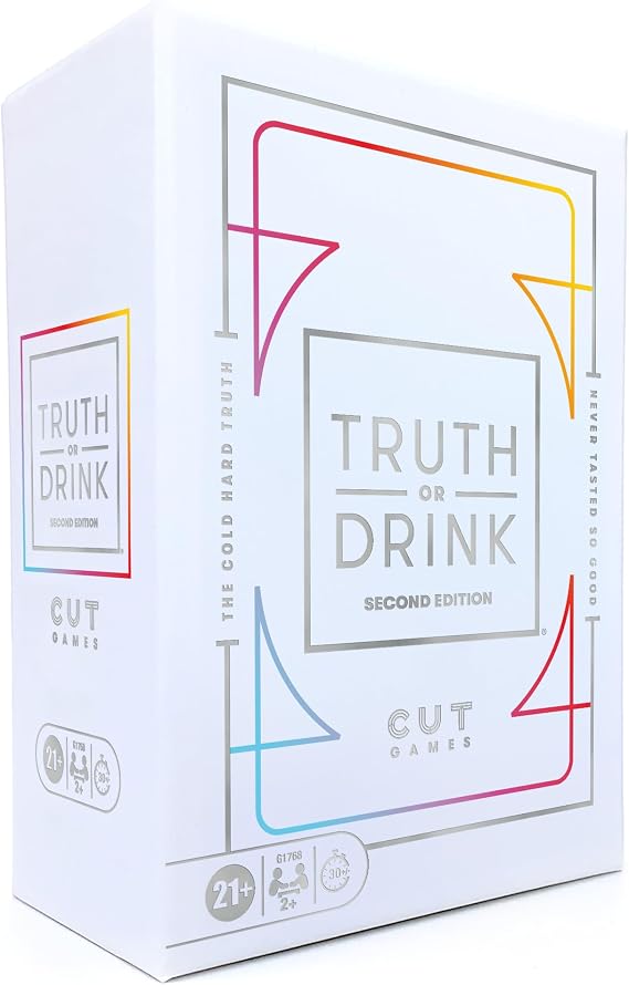 Truth or Drink Party Game by Cut I As Seen on TikTok, YouTube, and Snapchat | 410 Hilarious Questions | Ages 21+ | 2+ Players I Fun Games for Adults