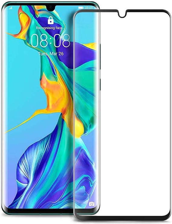 [2 Pack for Huawei P30 Pro VOG-L29 VOG-L09 VOG-L04 3D Curved Full Covered 9H Hardness Tempered Glass Screen Protector
