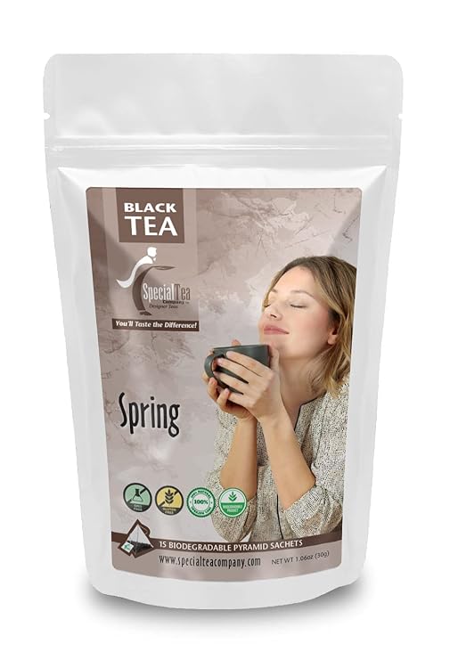 SpecialTea Company Spring Black Tea - Pyramid Sachets