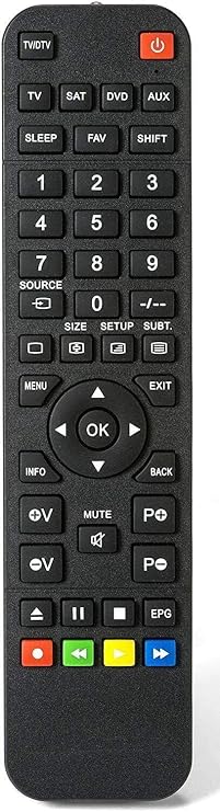 Replacement Remote Control Compatible with SKYMASTER DX6 & DX7 - IR SAT Receiver Remote Control without Programming, Durable Buttons, Quick Replacement, Analog Model (Not Original)