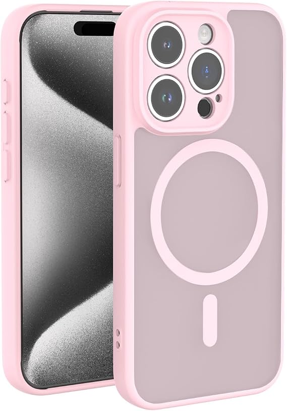 磁気ケース iPhone 15 Pro Max 対応 ライトピンク