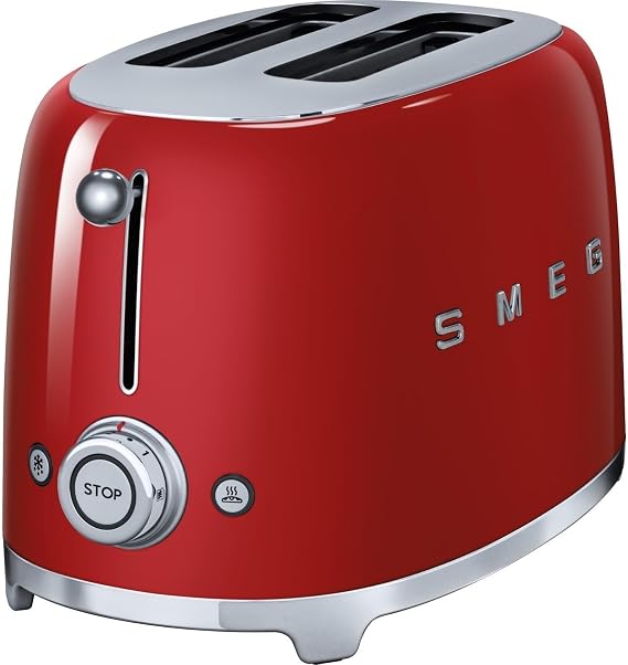 Smeg TSF01RDUK Retro Style 2 Slice Toaster - Red