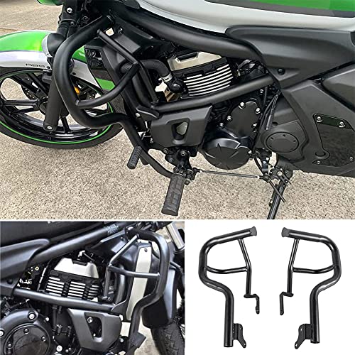 VN650 EN650 Motorcycle Black Steel Highway Engine Guard Crash Bars Frame Falling Bumper Gas Tank Protectors for Vulcan S VN 650 2015 2016 2017 2018 2019 2020 2021 2022 2023 2024 15-24