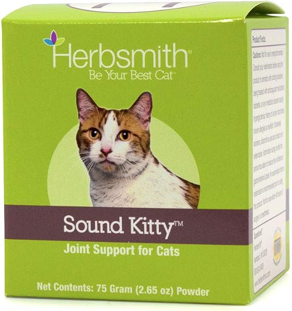 Herbsmith Sound Kitty 5-in-1 Joint Care for Cats with Chondroitin, Glucosamine & MSM 75g