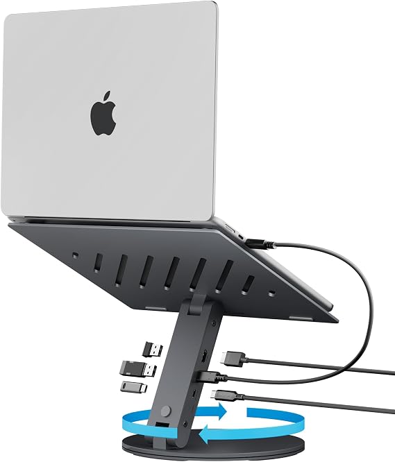 Spigen for 6-in-1 Hub Laptop Stand with Ventilation, ArcDock