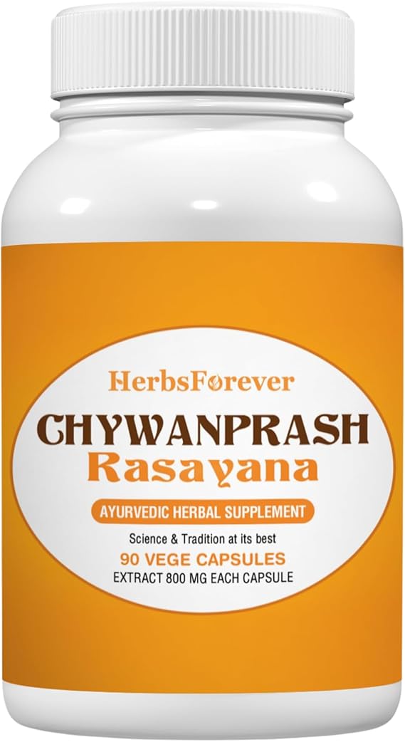 Herbsforever Chywanprash | Traditional Ayurvedic Herbal Blend | Supports General Wellness, Vitality & Energy | Vegetarian Capsules | Natural Supplement 90 Capsules