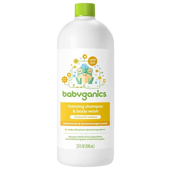 Babyganics Shampoo and Body Wash Refill, Chamomile Verbena, 32 Fl Oz