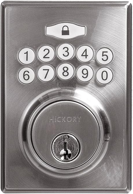 Hickory Hardware H076389-SN Securemote Bluetooth Enabled Deadbolt, Modern Design, Satin Nickel