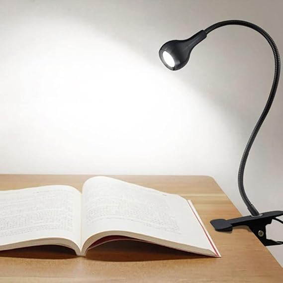 LED Desk Lamp Clip On Light,360Flexible Gooseneck and Clamp Reading Light