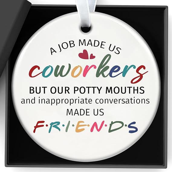 Leaving Gifts for Colleagues Women A Job Made Us Coworkers But Our Potty Mouths and Inappropriate Conversations Made Us Friends Goodbye Gift for Coworkers Friends Going Away Farewell Gifts Ideas