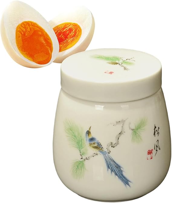 Retro Ceramic Egg Cooker - 220ml Steaming Cup with Lid for Chawanmushi