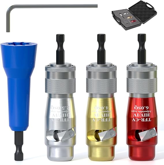 Fivepears drill bit wire stripper Set,electric wire stripper and twisting tool,Iterative version electrician tools,aluminum wire stripping connector,adjustable type include 2.5 4.0 6.0 Square.