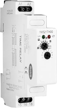 Mini Power ON Delay Time Relay 0.1 s - 10 days AC 220V Timer Relay Cycle Delay Timer Relay Switch for Industrial Control 16A DPDT
