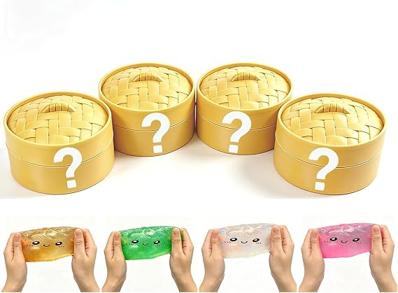4Pcs Random Glitter Mystery Squishy Wite Dumpling
