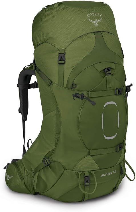 Osprey Aether 65L Men's Backpacking Backpack, Green S-M