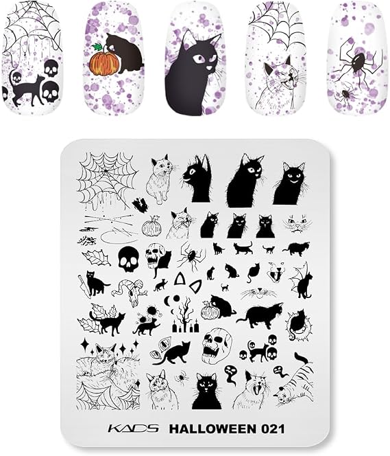 Nail Art Stamping Plates Halloween Style Pumpkin Skull Ghost