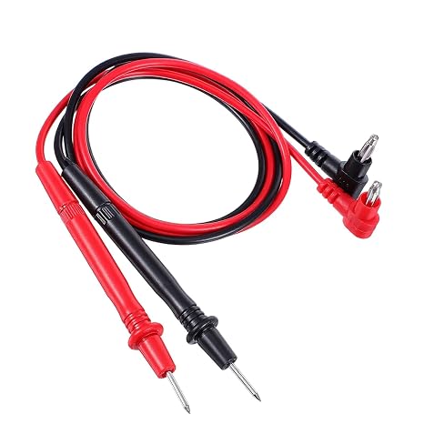 Multimeter Test Leads, CAT III 1000V/10A Safety Rated Leads & Probes with Ultra-Sharp Tips,0.6M Silicone Cable & 4mm Plugs,Compatible with Digital Multimeters for Electrical Testing & DIY (black red)