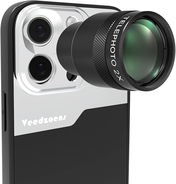 2X Telephoto Lens with 17mm Thread Lens Phone Case for iPhone 16 Pro