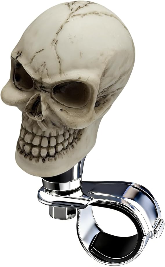 Steering Wheel Spinner Small Skull Head Suicide Knob Power Handle