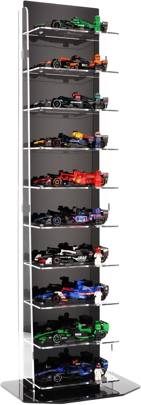 Display Stand compatible with LEGO 10 x Speed Champions: Formula 1 Range