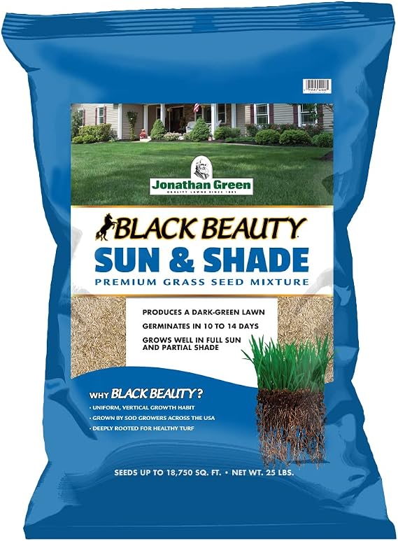 Jonathan Green (12006) Black Beauty Sun & Shade Grass Seed - Cool Season Lawn Seed (25 lb)