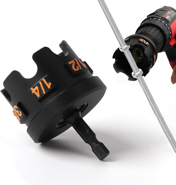 Nut Zipper Drill Attachment for Fast Nut and Bolt Removal, Aluminium Alloy Hex Shank Nut Driver for 1/4", 3/8", and 1/2" Threaded Rods,Fast Nut and Bolt Removal for Conduit Racks,Strut Systems 1 piece
