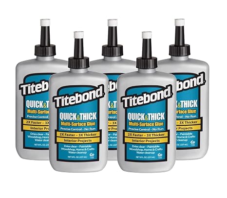 Titebond 2403 Wood Molding Glue, Clear,8-Ounces (Pack of 5)