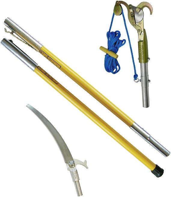 Jameson FG-6PKG-1 FG-Series Manual Pole Saw and Tree Pruner with Two 6-Foot Fiberglass Poles