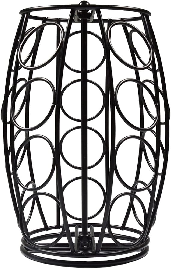 K Cup Carousel Coffee Pod Holder Kcup Organizer Coffee Station Coffee Decor Storage for Counter, Holds 20 Coffee Pods, No Assembly Required, Black