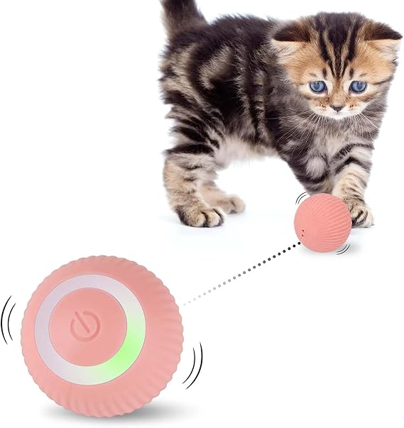 Mkitnvy Interactive Cat Toy Ball Cat Ball with LED Light