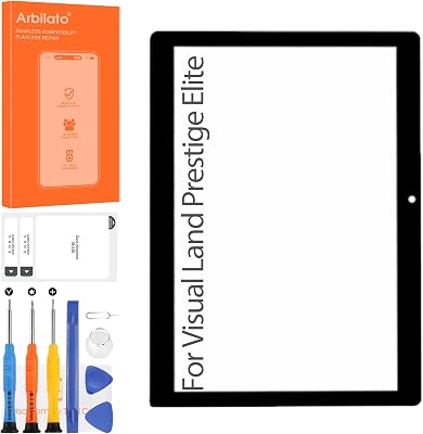 Screen for Visual Land Prestige Elite Tablet Screen Replacement for Visual Land Prestige Elite Touch Screen 10QH ME-10QH Touch Digitizer Repair PartsBlack No LCD
