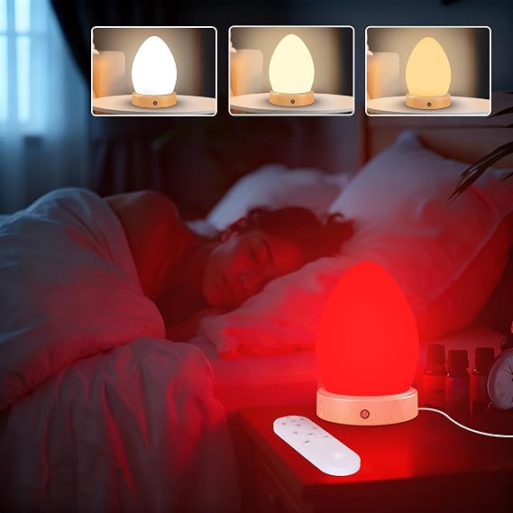 670nm Red Light Therapy Lamp for Sleep & Relaxation, 10000 Lux Sun Lamp with Remote Control, Dual Function Sleep Aid and Sunlight Lamp, 4-Color Night Light to Improve Sleeping for Adult & Kid [Energy Class G]