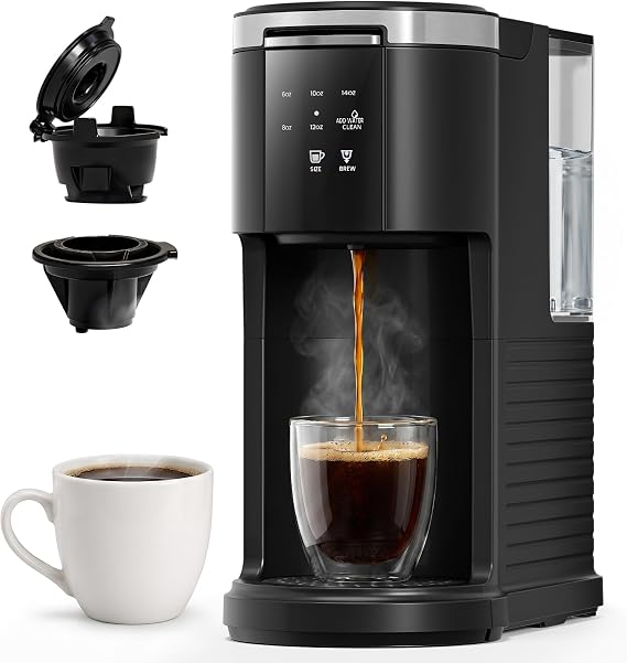 WAA Single Serve Coffee Maker for Capsule & Ground Coffee
