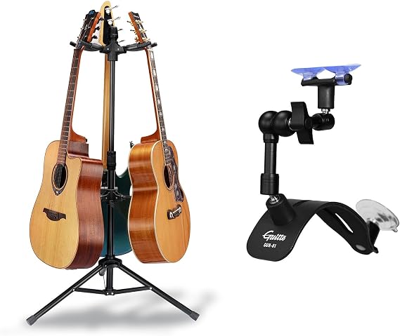 GUITTO GGS-06T Triple Guitar Stand Floor Stand GGR-01 Guitar Balance Support