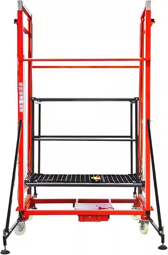 Mobile Scaffolding Platform Electric Scaffolding Lifting Platform with Remote Control, Foldable Mobile Automatic Lifting Cargo Elevator Work Platform Indoor Outdoor Construction Decoration