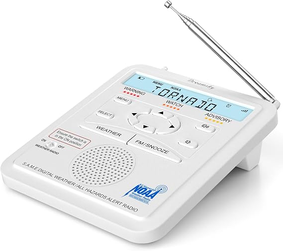 DreamSky Weather Radio NOAA Alert with Battery Backup & FM Radio for Home
