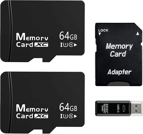 2-Pack 64GB Micro SD Card for Dashcam & Security Cam U3 V30 A1