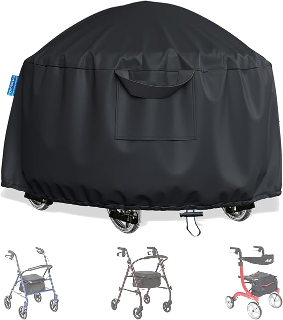 Rollator Walker Cover, Fits Rolling Rollator Walker with Seat. | Dustproof & Waterproof, 600D oxford, Protecting your senior rollator walker