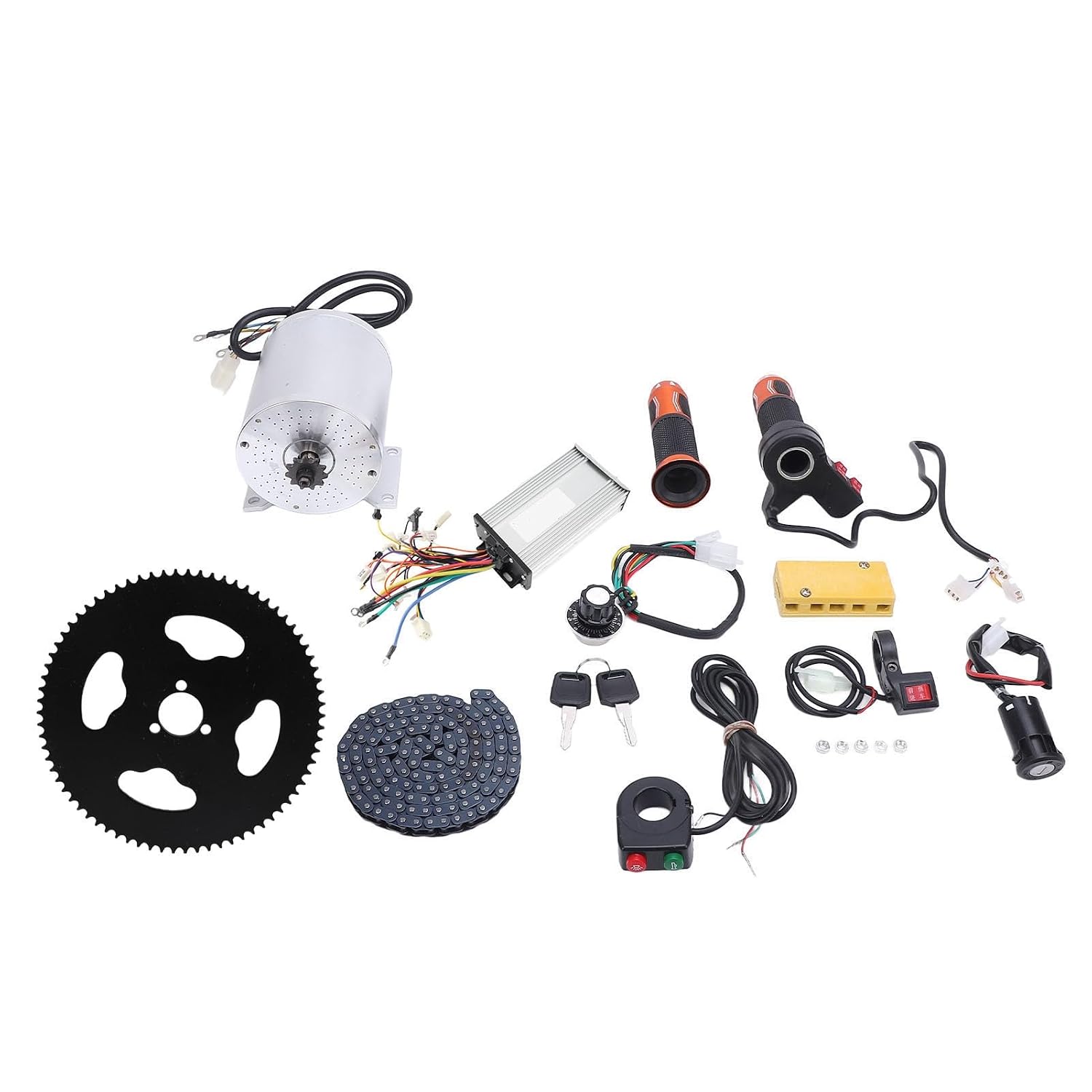 Motorcycle Conversion Parts 48V 1000W Brushless Direct Current Motor Kit with Controller Throttle for Mini Motorcycles Off Road Vehicles