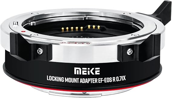 Meike EFTR-071XL Lens Locking Mount Adapter Speed Booster 0.71x Focal Reduction Lens Mount Converter Speedbooster for Canon EF Mount Lenses to Canon APS-C Cameras EOS R7 R10